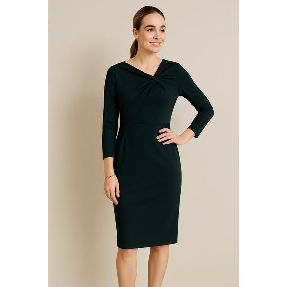 green knot front dress Sage Green Satin Cut-Out Maxi Dress with High Slit main image 1